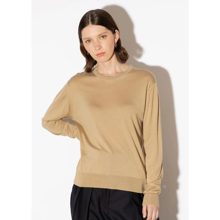 Women's John Smedley Sasha Cashmere and Silk Jumper - Camel